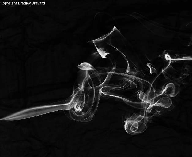 Billowing smoke from incense