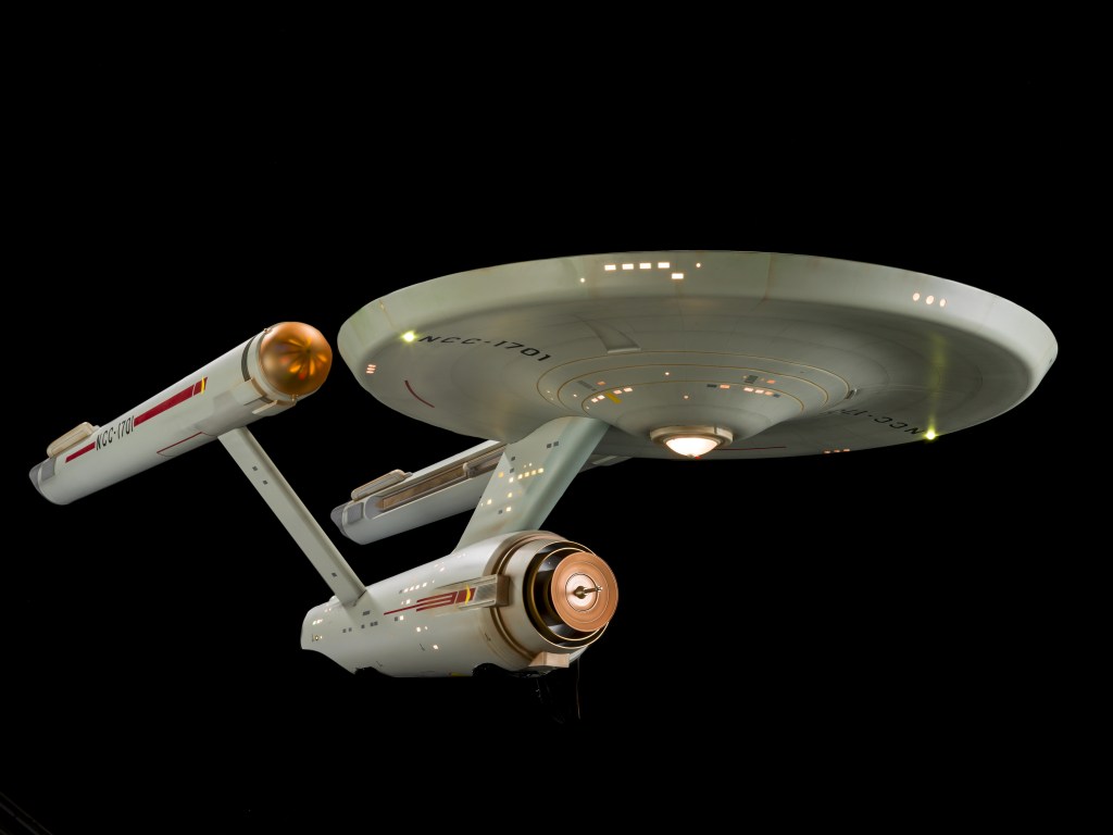 Photo of U.S.S. Enterprise model from Star Trek: The Original Series