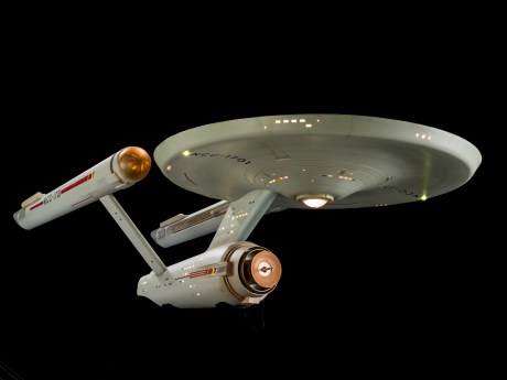 Photo of U.S.S. Enterprise model from Star Trek: The Original Series