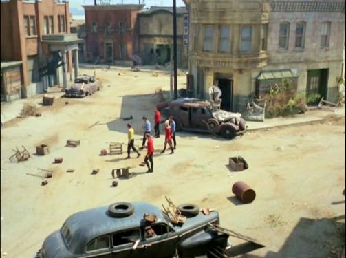 Image from Star Trek episode Miri showing ghost town set