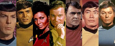 Photo-collage of cast from Star Trek The Original Series